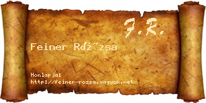 Feiner Rózsa névjegykártya