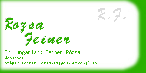 rozsa feiner business card