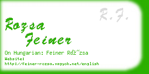 rozsa feiner business card